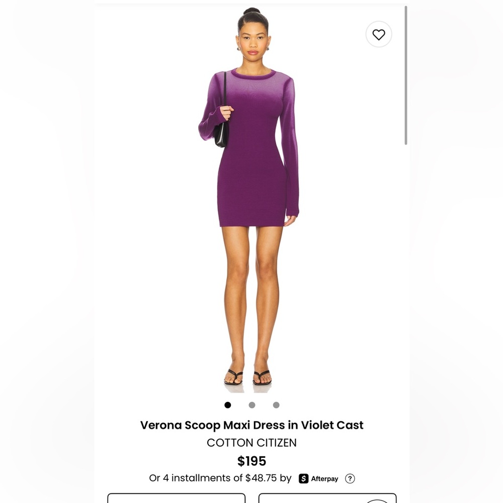 NEVER BEEN WORN Cotton Citizen Midnight Black/Blue ombré dress